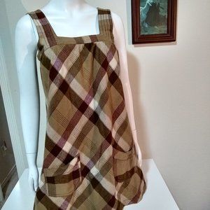 Billabong plaid jumper pinafore